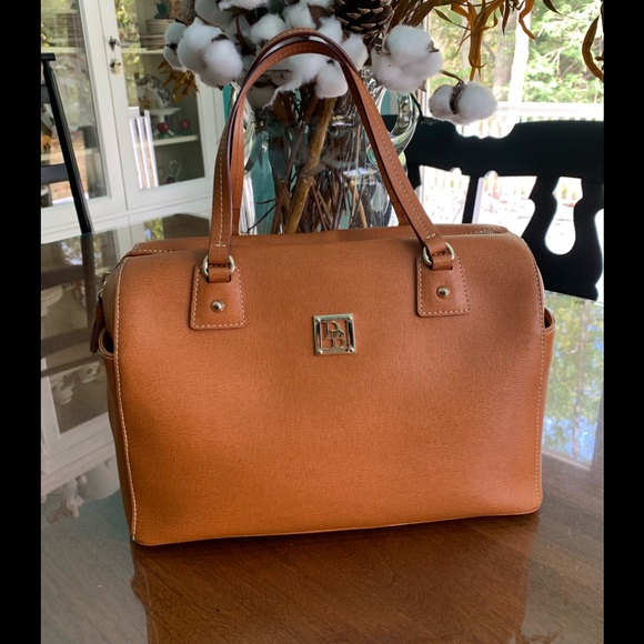 Dooney & Bourke Handbags - Dooney & Bourke LG Caramel Saffiano Leather